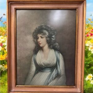 Antique Reproduction of a Portrait of a woman vintage Print Art Deco